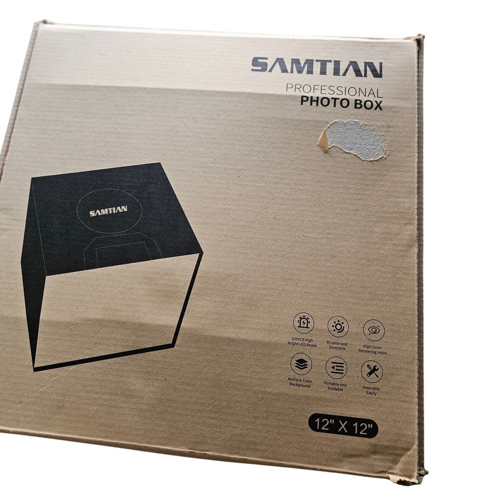 Samtian Professional Photo Box 12x12 inch Portable Studio Lighting Tent Kit
